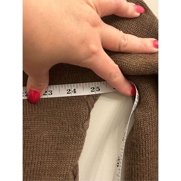 EUC Athleta Nopa sweater 100% extra fine merino wool size M lace-up side - Picture 6 of 7